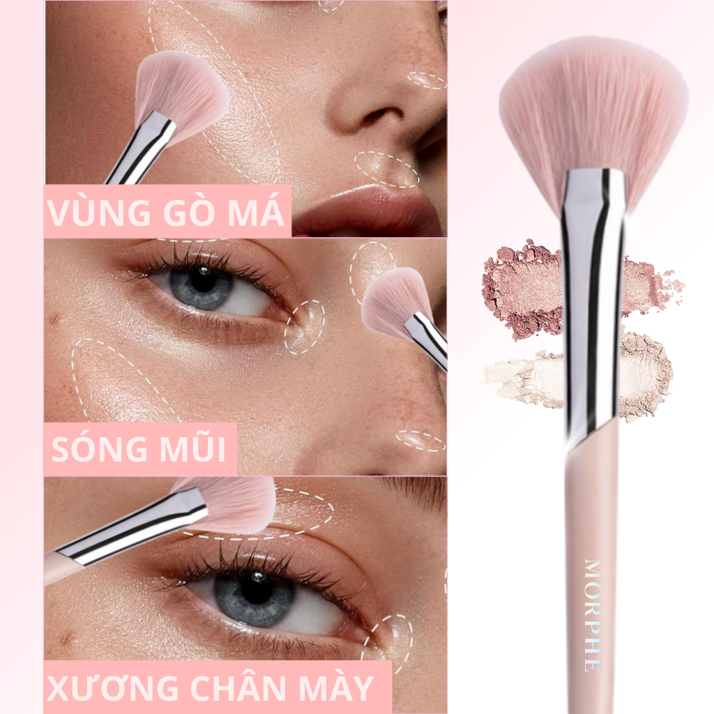 Cọ Trang Điểm Highlight Morphe Fan Highlight Brush M208